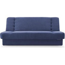 mb-moebel Sofa mit Schlaffunktion und Bettkasten, Kippsofa Klappsofa Schlafsofa Clic-Clack Couch für Wohnzimmer Federkern Sofagarnitur Polstersofa 92x192x85cm - Cyprus (Dunkelblau - Soro 76)