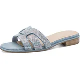 Marco Tozzi Damen Sandale weiches Feel Me Fußbett weiches Innenfutter Stylisch, blau (LT.Blue Jeans), 37 EU