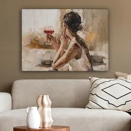 onlywow Leinwand Bilder Wein | Gr.: 80x60 cm
