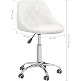 vidaXL Bürostuhl Drehbar Kunstleder Weiß