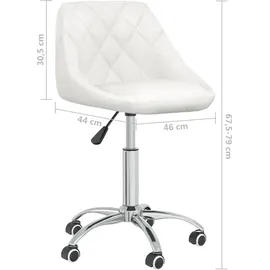 vidaXL Bürostuhl Drehbar Kunstleder Weiß