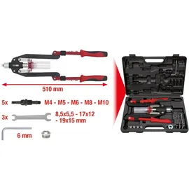 KS Tools Universal-Nietzangen-Satz, 17-tlg