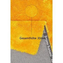 Bruno Banani Teppich Dana Teppich, besonders weich und kuschelig, Kundenliebling, rechteckig, Höhe: 30 mm, uni, Mikrofaser Teppiche, Wohnzimmer, Schlafzimmer, Esszimmer gelb rechteckig | 200 cm x 300 cm x 30 mm