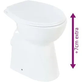 vidaXL Randloses WC mit WC-Sitz Weiß