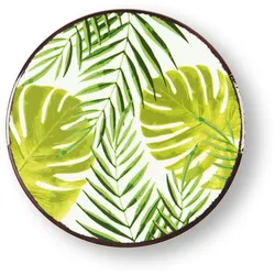 Excelsa Set mit 6 Aperitif Gerichte Foliage Porzellan 15x2x15 cm Bunt