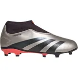 Adidas Predator League Laceless Kids FG Platinum Metallic / Aurora Black / Turbo 38 2/3