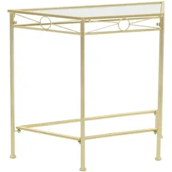vidaXL Beistelltisch Vintage-Stil Metall 87x34x73 cm Gold