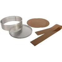 De Buyer Kuchenform Edelstahl Perforiert Abn. Boden 24x6.5, Backform,