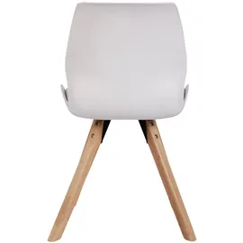 CLP 2er Set Stuhl Luna Kunststoff I Stoff I Samt I Kunstleder I Lehnstuhl mit Holzgestell