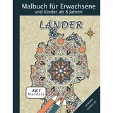 J.Lindeberg Mandala Art Malbuch für Erwachsene und Kinder ab 8 Jahren - Länder