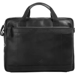 Aktentasche SANSIBAR, Damen, Gr. B/H/T: 37cm x 30cm x 9cm onesize, schwarz, Leder, gepflegt, Taschen, echt Leder