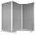 Floordirekt Filz Stellwand 270 x 180 cm Grau