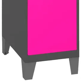 simonlocker montadas Metallschrank Metall 575x300x500 mm Anthrazit/Pink