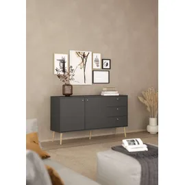 Andas Sideboard ¦ grau ¦ Maße (cm): B: 147,2 H: 81,7 T: 39.1