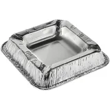 Papstar 400 Aschenbecher, Alu eckig 2,2 cm x 12,5 cm x 12,5 cm