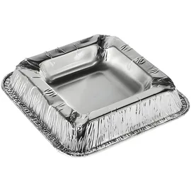 Papstar 400 Aschenbecher, Alu eckig 2,2 cm x 12,5 cm x 12,5 cm