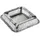 Papstar 400 Aschenbecher, Alu eckig 2,2 cm x 12,5 cm x 12,5 cm
