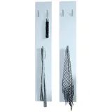 Vladon Garderobenpaneel Weiß Holzwerkstoff, 24x140x2 cm, Garderobe, Garderobenpaneele,