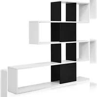 Costway Bücherregal 5 Etagen 40 x 30 x 180 cm Schwarz/Weiß