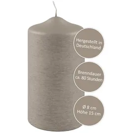 Fink Stumpenkerze 15 cm grau