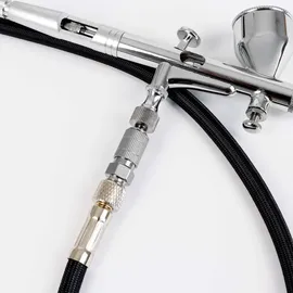 Wiltec Airbrush Schnellkupplung 9,51 mm Schlauch mit 9,51 mm Außengewinde Luftschlauch