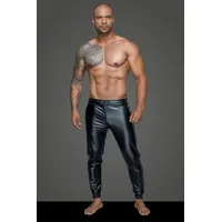 Noir Handmade men Lederimitathose Herren-Hose in schwarz XL
