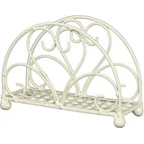 Ambiente Haus Küchenrollenhalter AMBIENTE HAUS "Serviettenhalter aus Eisen in Antikweiß", weiß, B:14cm H:11cm T:6cm, Eisen, Küchenrollenhalter