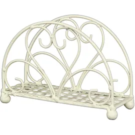 Ambiente Haus Küchenrollenhalter AMBIENTE HAUS "Serviettenhalter aus Eisen in Antikweiß", weiß, B:14cm H:11cm T:6cm, Eisen, Küchenrollenhalter
