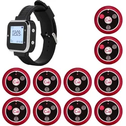 Restaurant-Rufsystem / Piepser / Pager, 10 Scheiben und 1 Uhr, 100m Reichweite