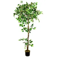 Decovego Künstlicher Ficus Benjamin, Kunstpflanze 160 cm