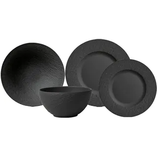 Villeroy & Boch Manufacture Rock Geschirr-Set schwarz