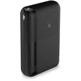 KSix Mini Power Bank 10.000 mAh, Schwarz