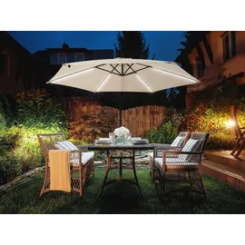Beliani Ampelschirm Ø 285 cm Beige