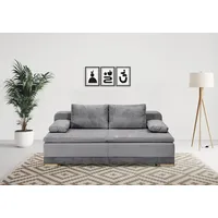 Home affaire Schlafsofa Ben, B: 200 cm, Liegefl. 158x198 cm, Bettfunktion & Bettkasten, Dauerschlafsofa mit Boxspring grau