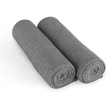 BestLivings Microfaser Geschirrtuch Sunshine 65 x 45 cm 2er Pack Anthrazit
