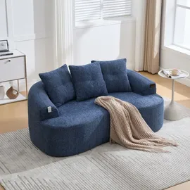 stilvora Zweisitzer-Sofa Chenille Blau 164x92x60 cm, ohne Montage
