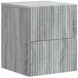 vidaXL Nachtschrank Wandmontierter Nachttisch 33 x 34,5 x 40 cm Grau