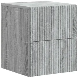vidaXL Nachtschrank Wandmontierter Nachttisch 33 x 34,5 x 40 cm Grau