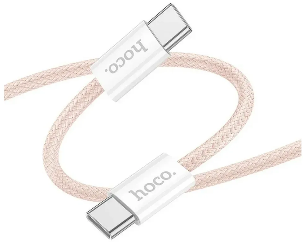 HOCO HOCO Schnellladekabel Datenkabel Typ C auf Typ C 60W X104 2m rosa Smartphone-Kabel rosa