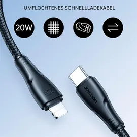 Joyroom USB-C auf Lightning 0,25 m Schwarz