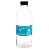Leknes Flasche Schwarz Durchsichtig Kunststoff 1 L 8,3 x 23 x 8,3 cm (12 Stück)