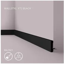 NOEL & MARQUET Sockelleiste NMC FT2 Schwarz 2 St. 200 x 1,3 x 5,8 cm