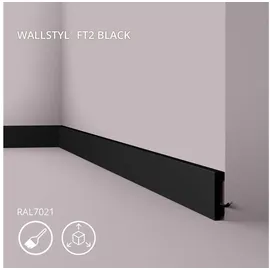 NOEL & MARQUET Sockelleiste NMC FT2 Schwarz 2 St. 200 x 1,3 x 5,8 cm