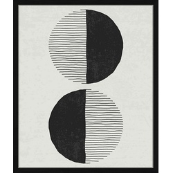 ANY IMAGE Digitaldruck »Schwarze Linien III«, Rahmen: Buchenholz, Schwarz