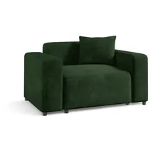 Fun Möbel Sessel MEGAN Stoff Poso 72 x 75 x 80 cm Dunkelgrün mit Rollen
