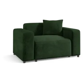 Fun Möbel Sessel MEGAN Stoff Poso 72 x 75 x 80 cm Dunkelgrün mit Rollen