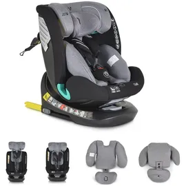 Cangaroo i-Size Kindersitz Quill (40-150cm) Gruppe 0/1/2/3, Isofix, 360° drehbar grau