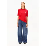 ARMEDANGELS Damen Heavyweight T-Shirt aus reiner Baumwolle Modell Iconic Å TARJAA rot M