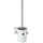 Wenko WC-Bürstengarnitur Turbo-Loc Quadro Silber/Weiß (1 St.)