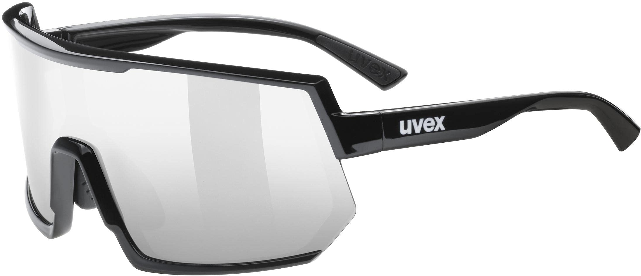 uvex sportstyle 235 - Sportbrille für Damen und Herren - beschlagfrei - druckfreier & perfekter Halt - black/silver - one size